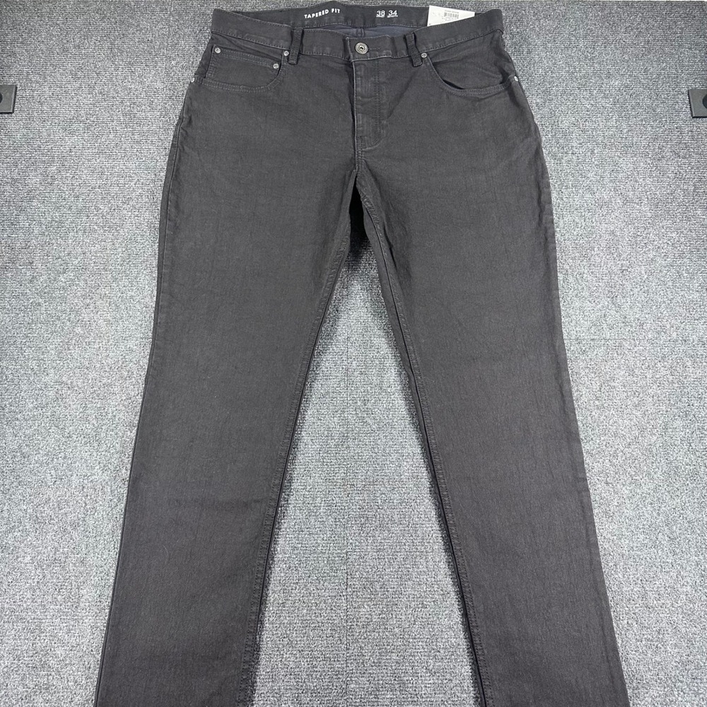 INC Jeans Mens 38x34 Black Tapered Fit Comfort Stretch Core Denim NWT